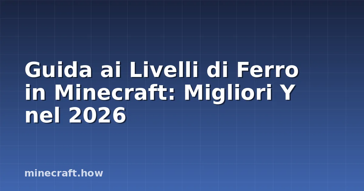 Guida ai Livelli di Ferro in Minecraft: Migliori Y nel 2026