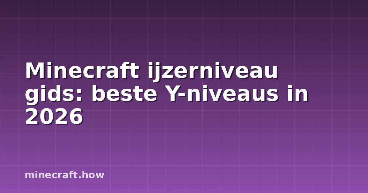 Minecraft ijzerniveau gids: beste Y-niveaus in 2026