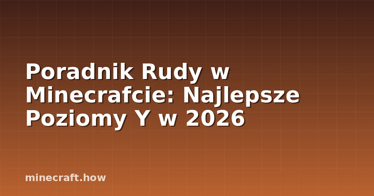 Poradnik Rudy w Minecrafcie: Najlepsze Poziomy Y w 2026