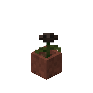 Potted Wither Rose in Minecraft