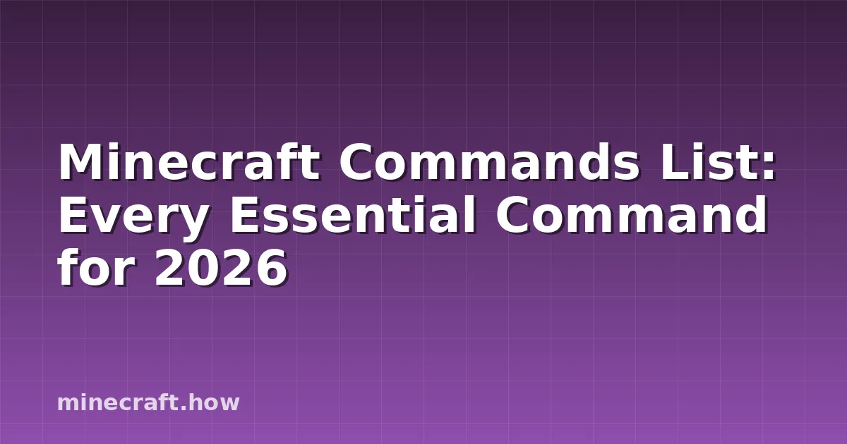 Comandos Minecraft: Guia Essencial Completo