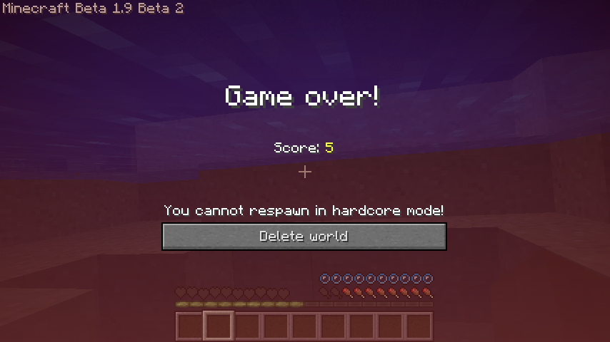 Notch Hardcore in Minecraft