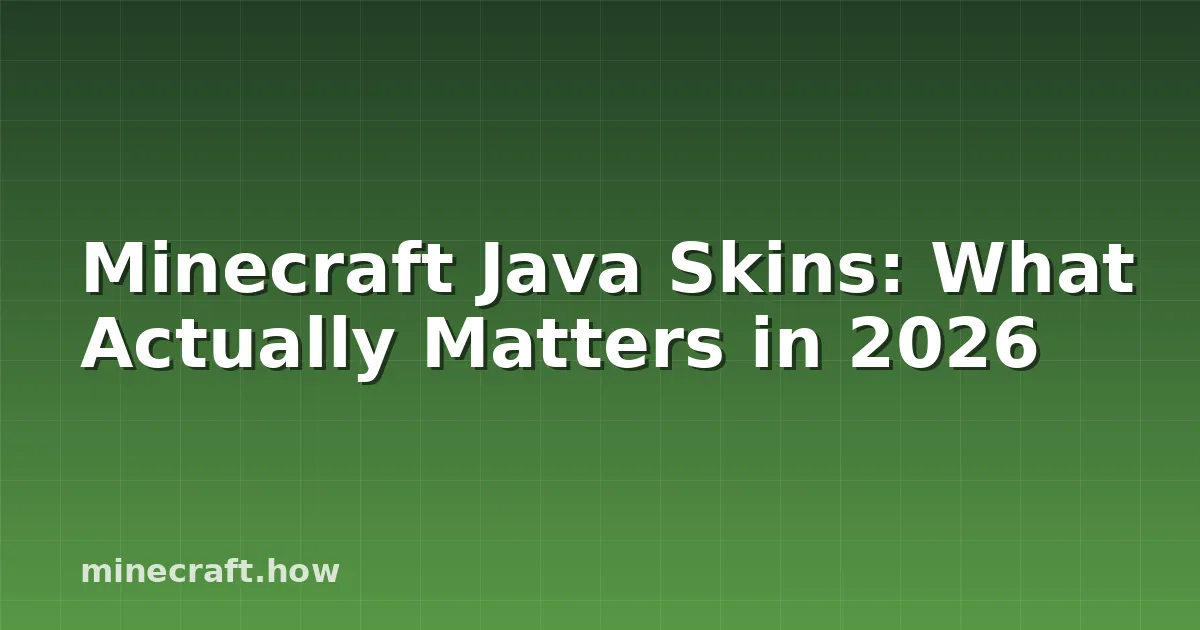 Minecraft Java character skins displayed in a skin selection gallery
