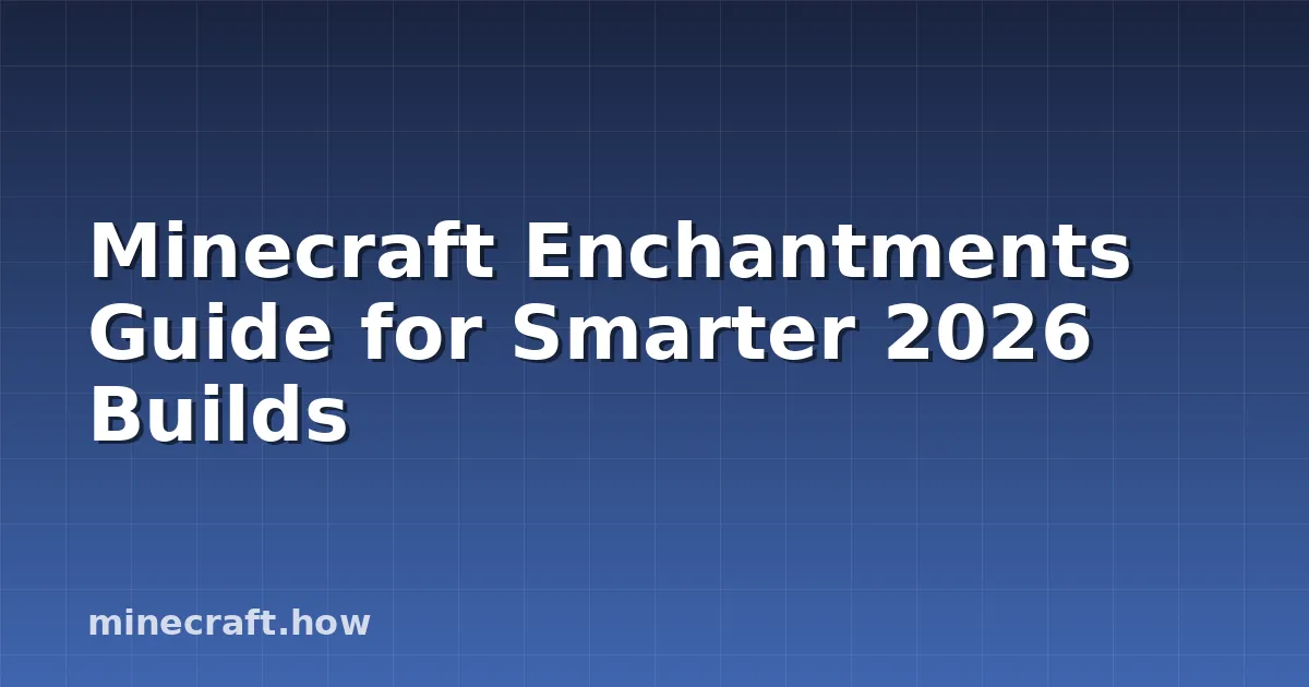Minecraft Enchantments Guide for Smarter 2026 Builds