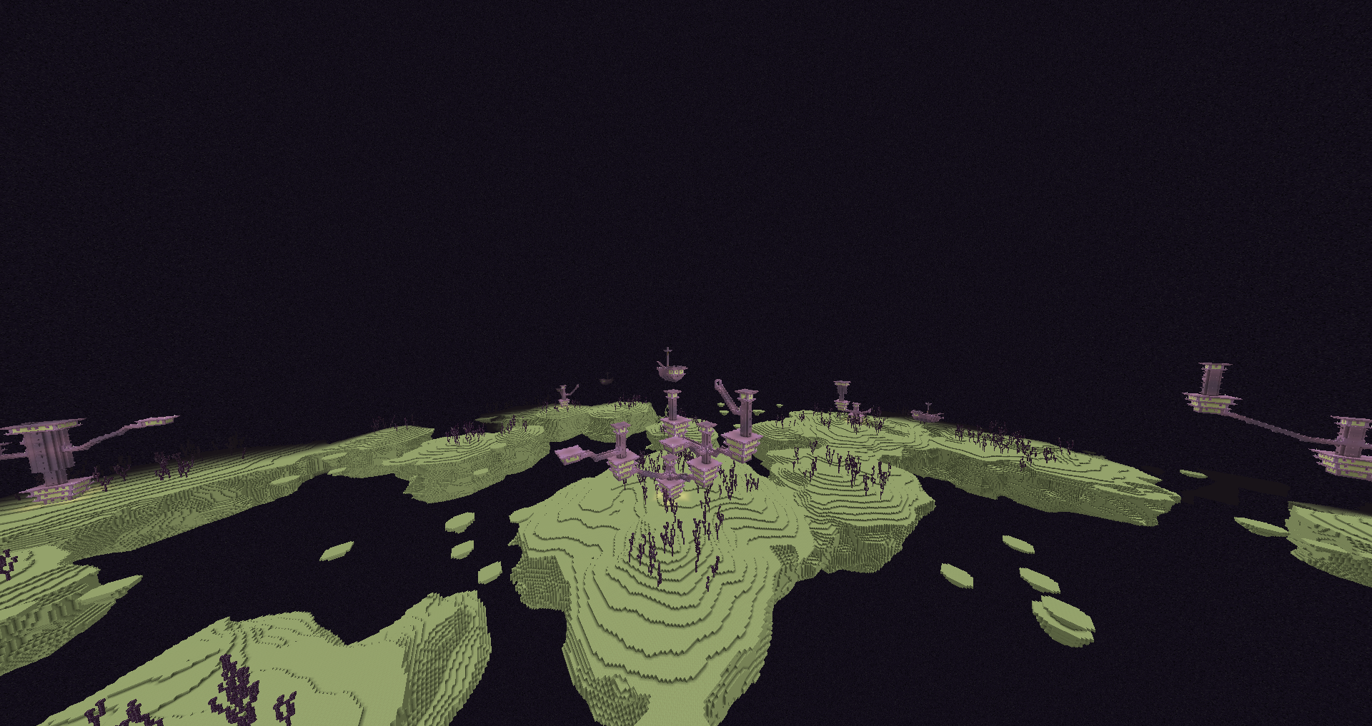 5 end cities next to each other in Minecraft