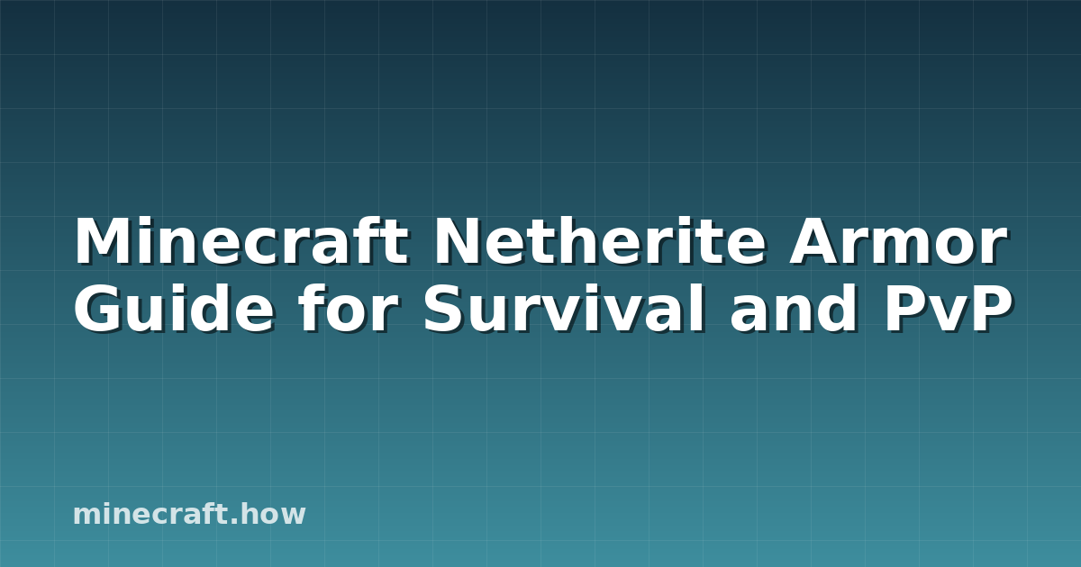 Minecraft Netherite Armor Guide for Survival and PvP