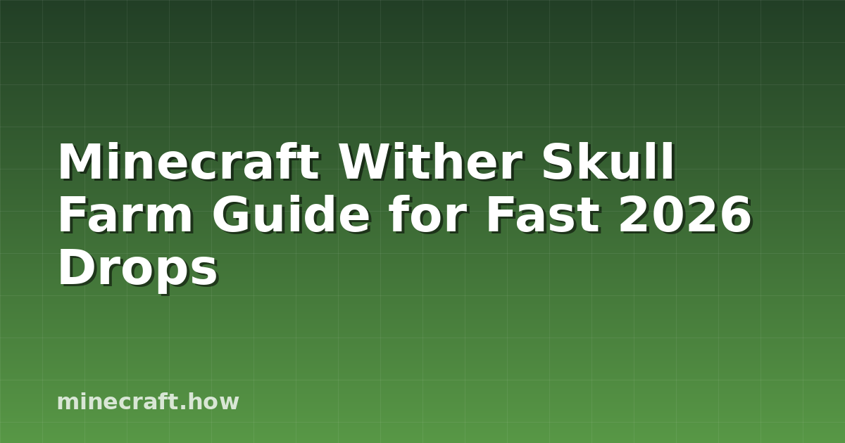 Minecraft Wither Skull Farm Guide for Fast 2026 Drops