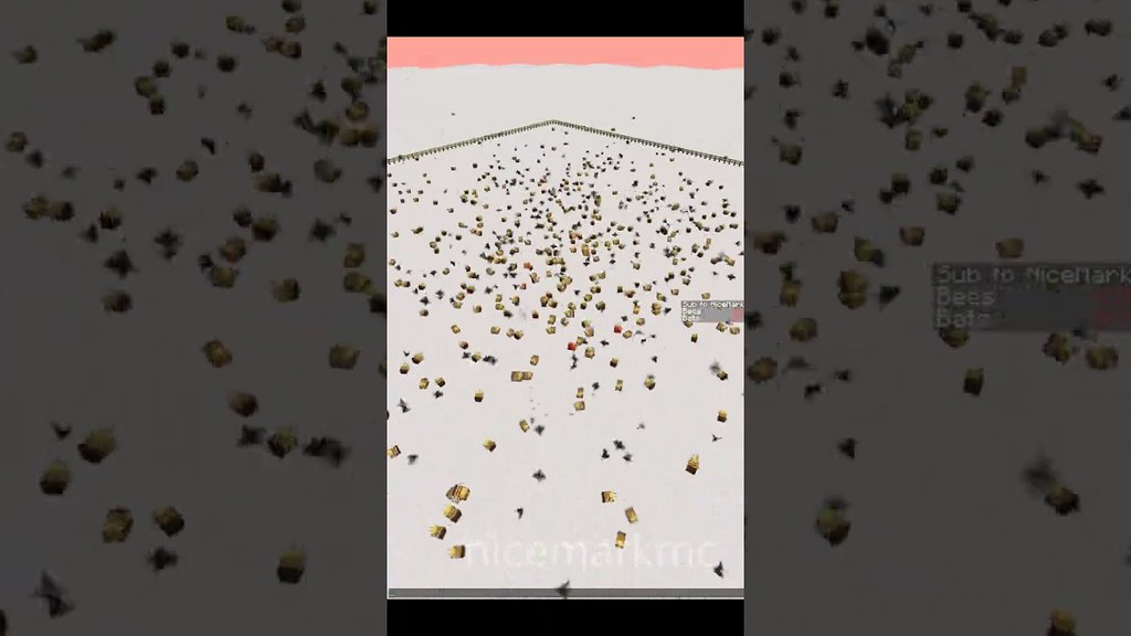 500 Bees vs 500 Bats - Minecraft Mob Battle #shorts