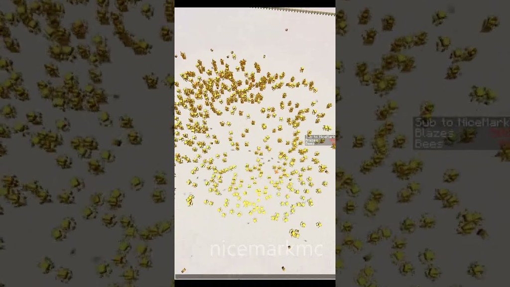 500 Bees vs 500 Blaze - Minecraft Mob Battle #shorts