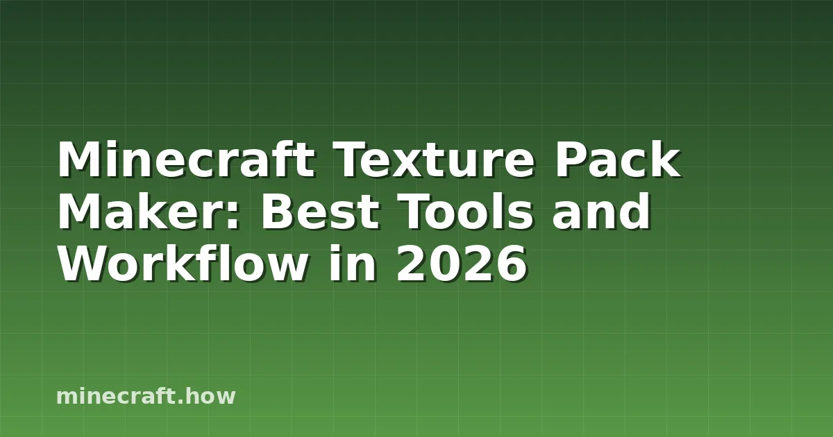 Minecraft Texture Pack Maker: Beste Tools en Workflow in 202