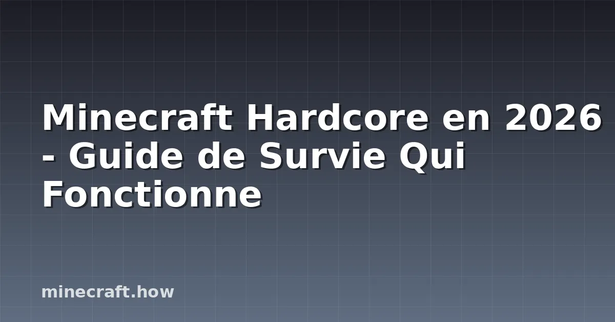 Minecraft Hardcore en 2026 - Guide de Survie Qui Fonctionne