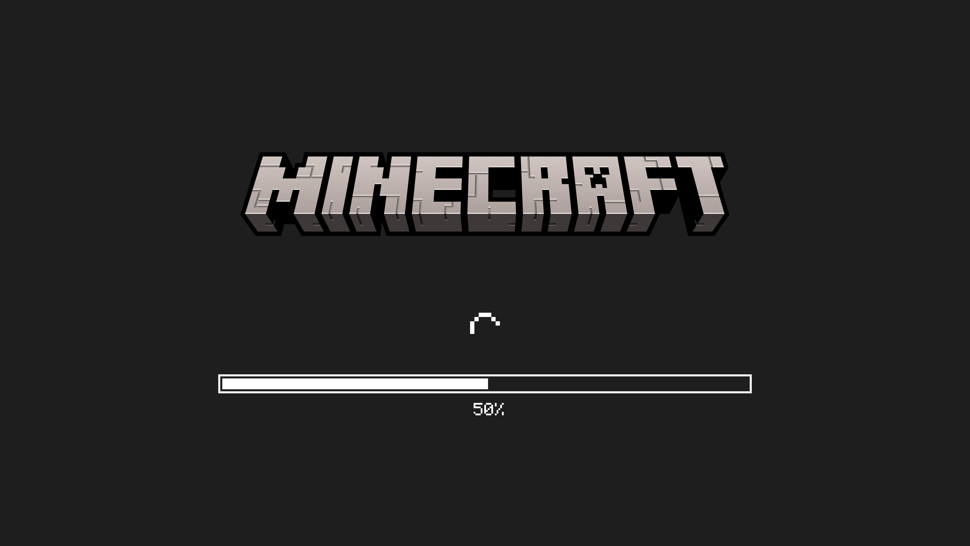 Bedrock game loading screen in Minecraft