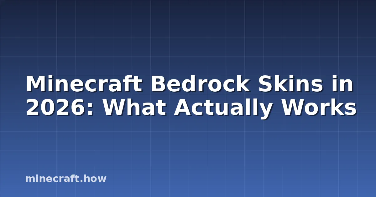 Minecraft Bedrock Skins in 2026: What Actually Works