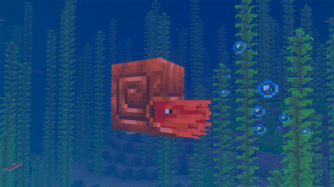 Mounts of Mayhem copper nautilus armor in Minecraft
