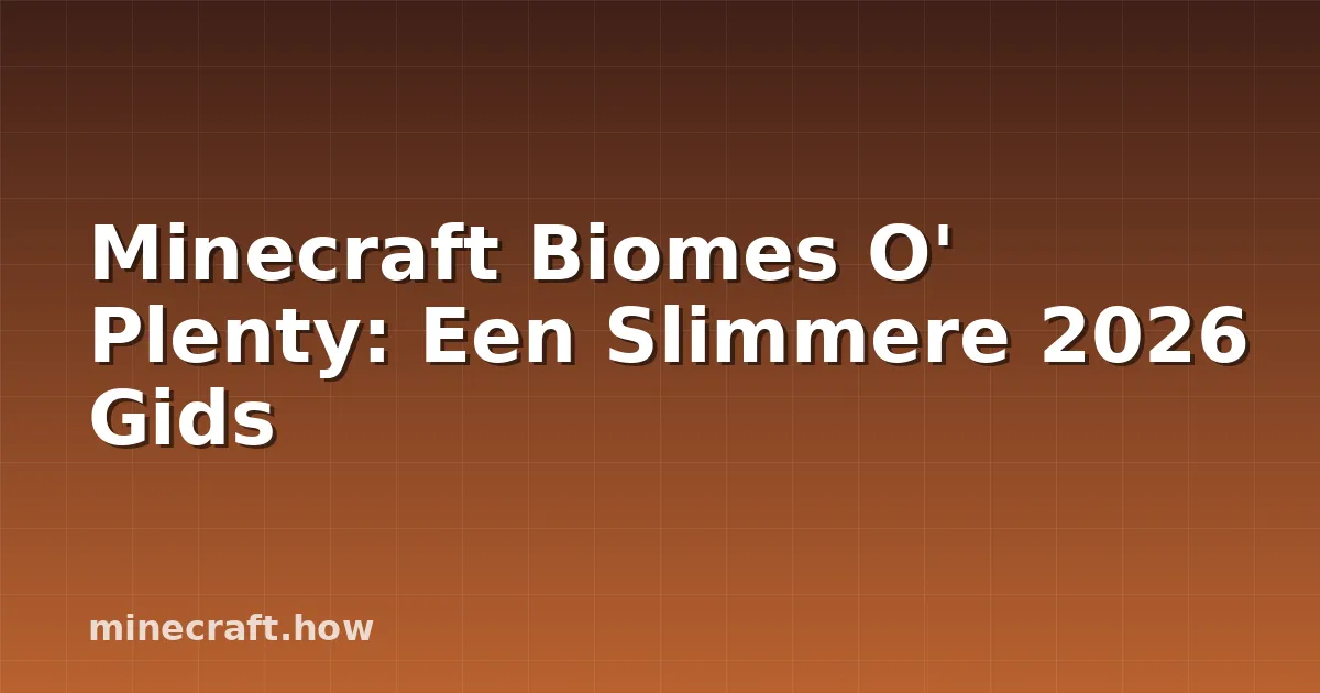 Minecraft Biomes O' Plenty: Een Slimmere 2026 Gids