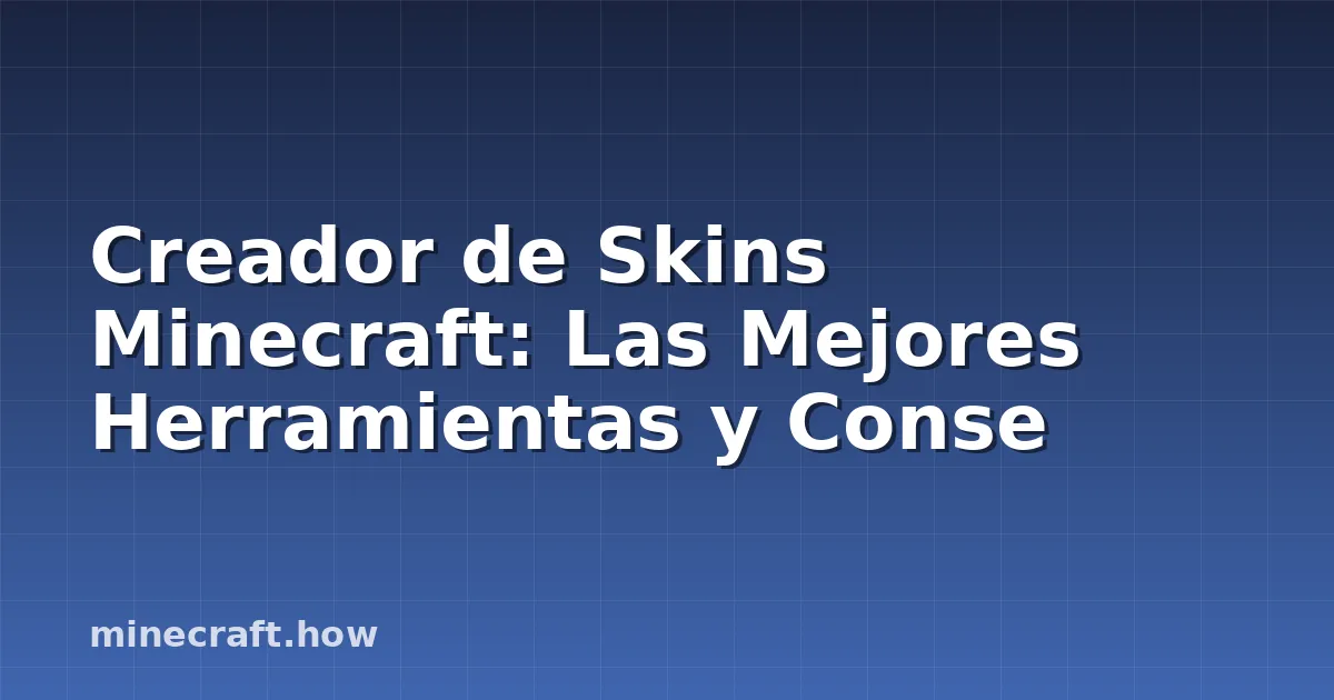 Creador de Skins Minecraft: Las Mejores Herramientas y Conse