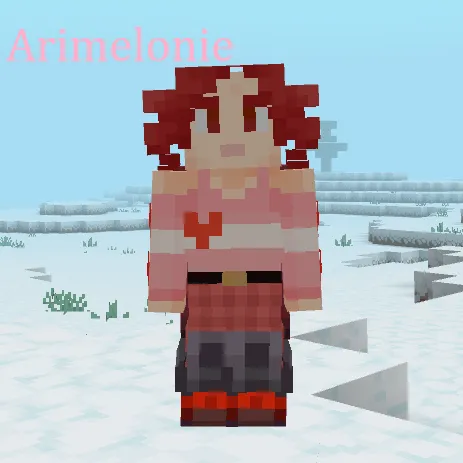 Minecraft Bedrock gameplay showing custom texture packs on a modern city build