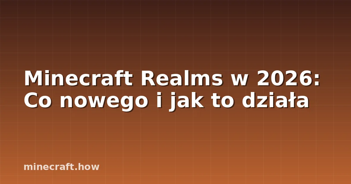 Minecraft Realms w 2026: Co nowego i jak to działa