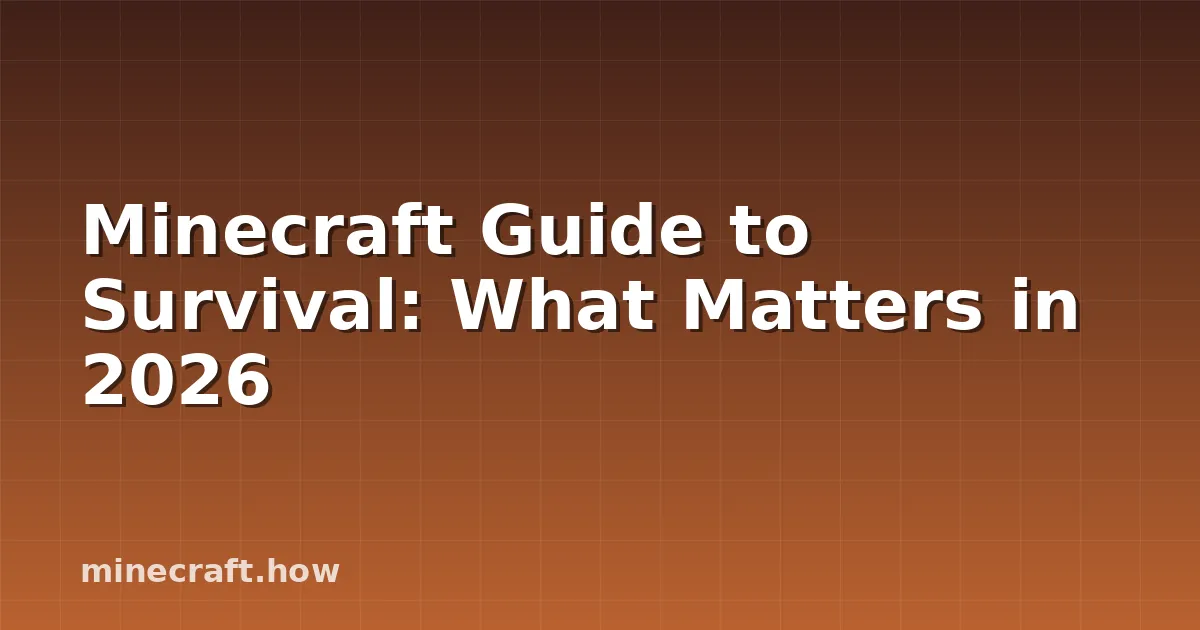 Minecraft Guide to Survival: What Matters in 2026