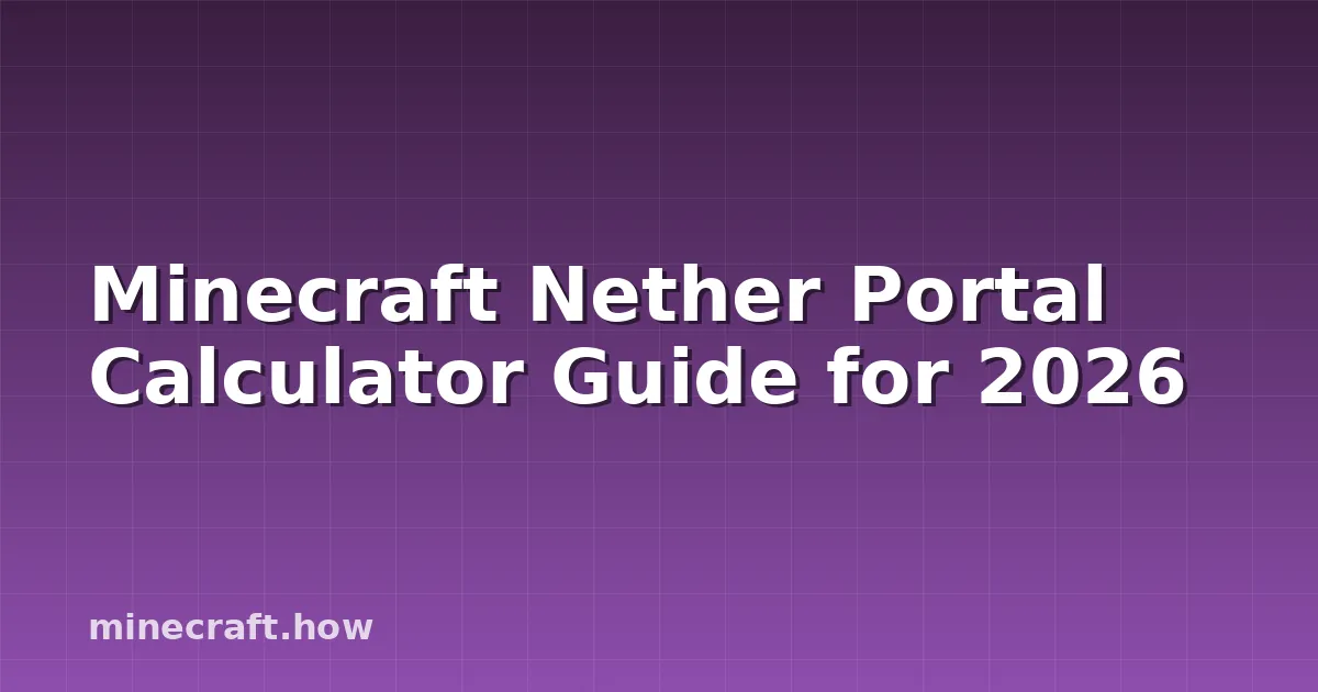 Nether portal hub with coordinate calculator notes and marked travel tunnels