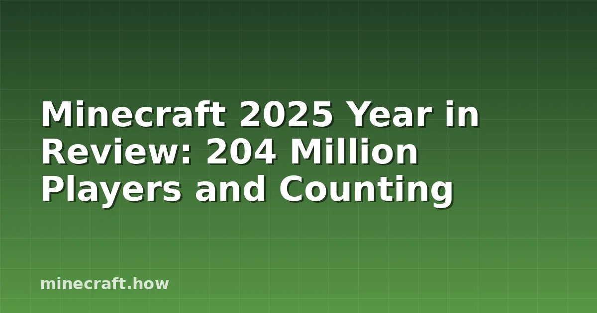 Minecraft 2025 Jahresrückblick: 204 Millionen Spieler