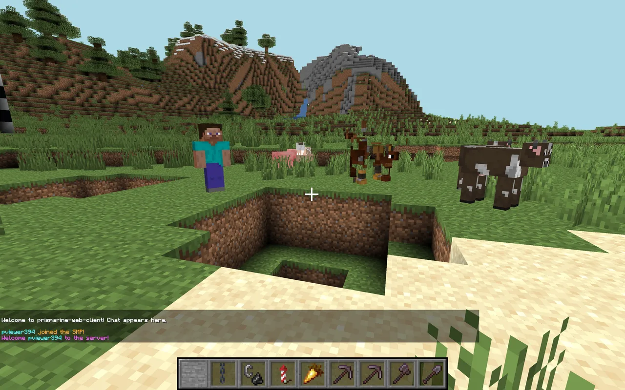 Jouez à Minecraft dans votre navigateur avec prismarine-web-