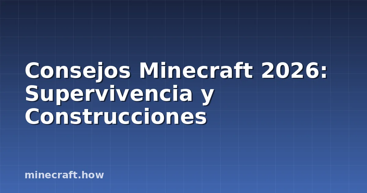 Consejos Minecraft 2026: Supervivencia y Construcciones