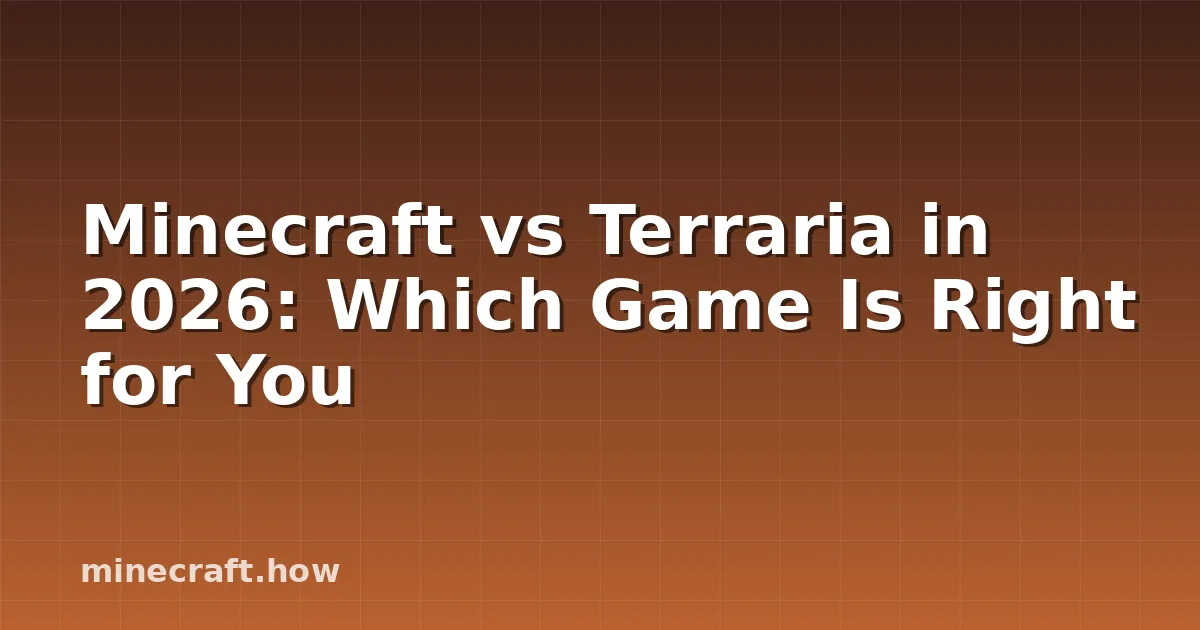 Minecraft vs. Terraria 2026: Welches Spiel passt zu dir?
