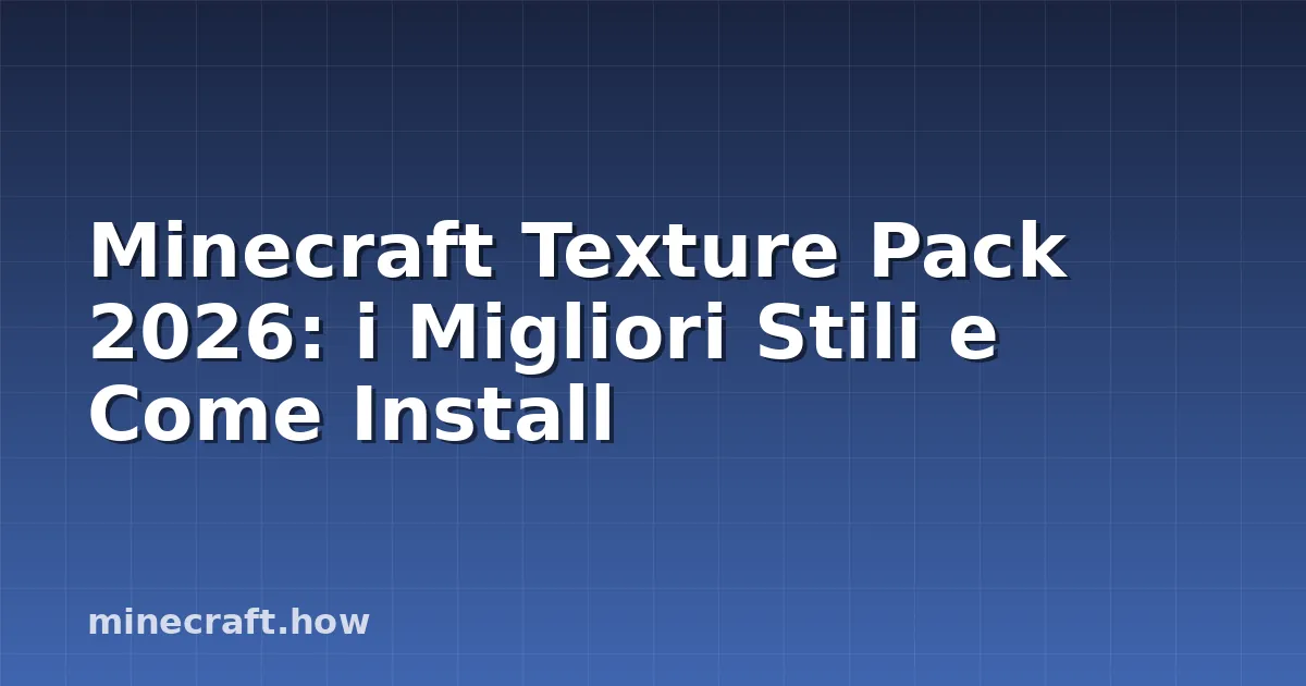 Minecraft Texture Pack 2026: i Migliori Stili e Come Install