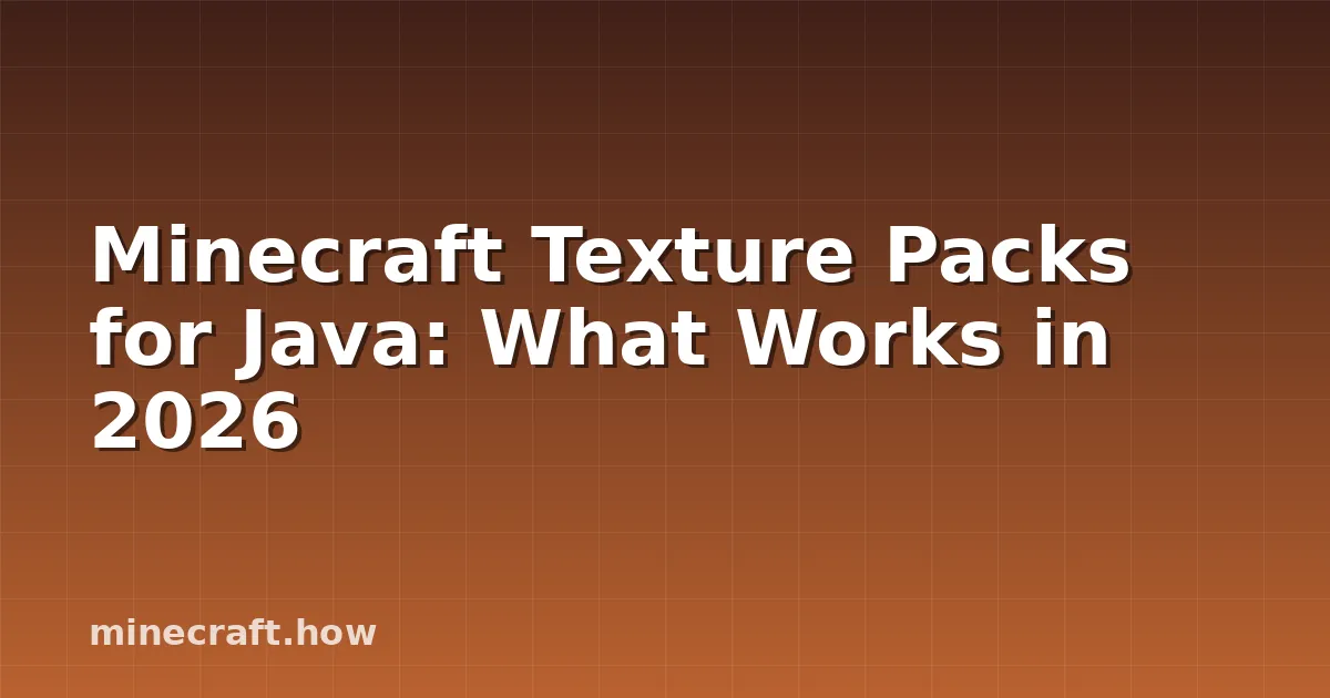 Minecraft Texture Packs voor Java: Wat Werkt in 2026