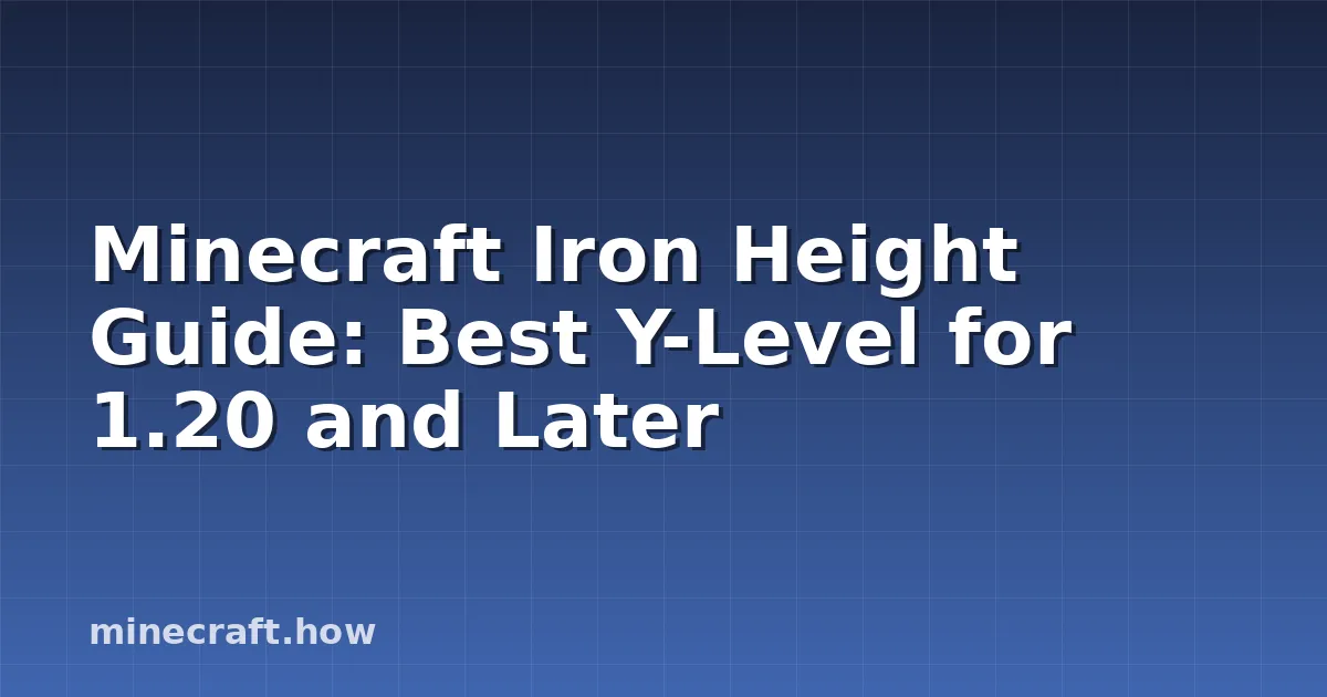 Minecraft Iron Height Guide: Best Y-Level for 1.20 and Later