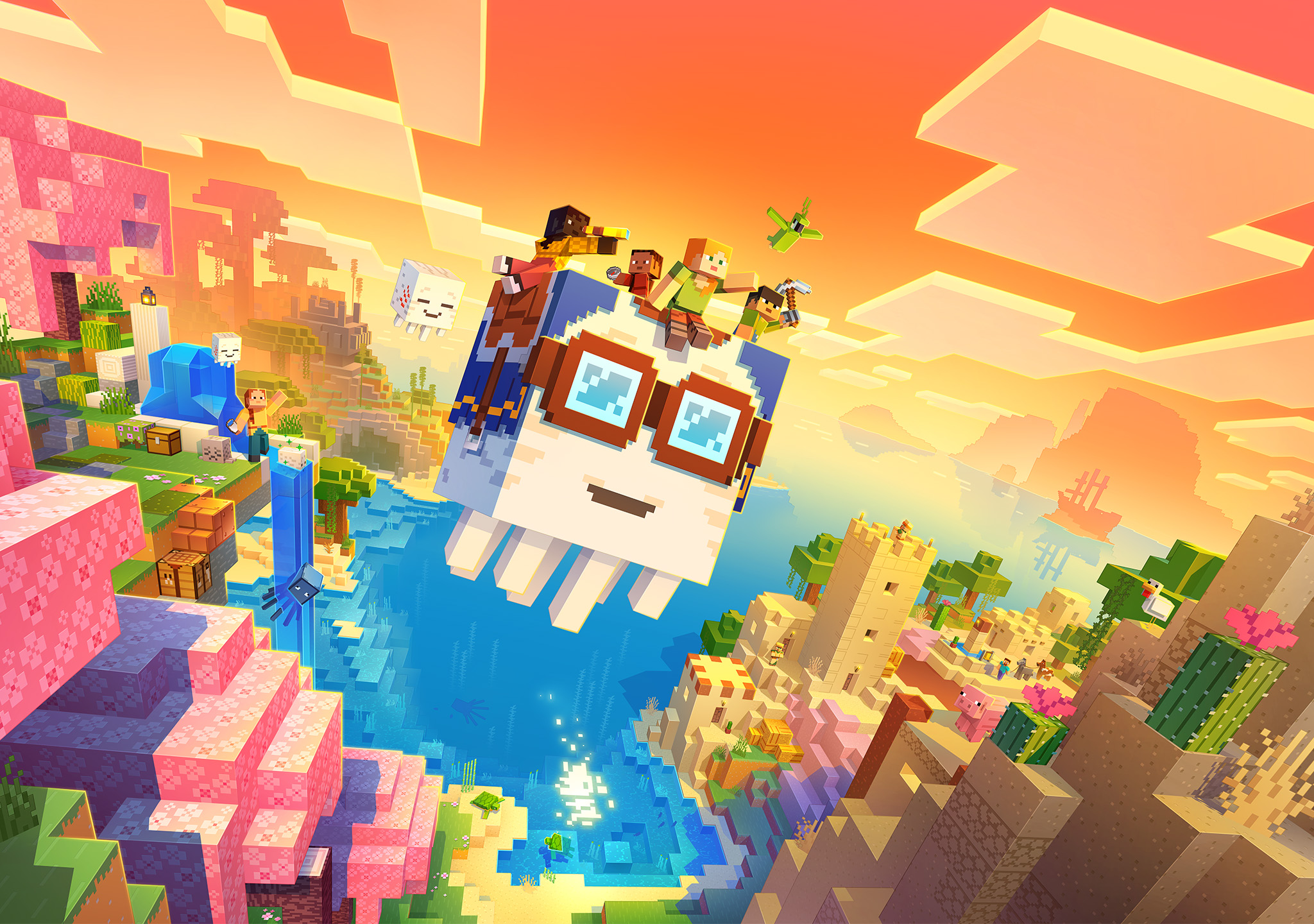 Chase the Skies Key Art in Minecraft