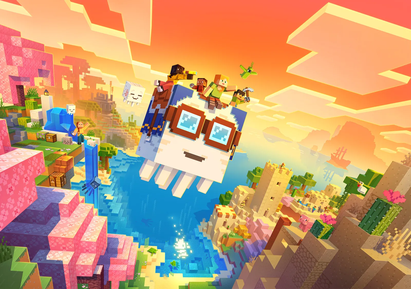Chase the Skies Key Art in Minecraft