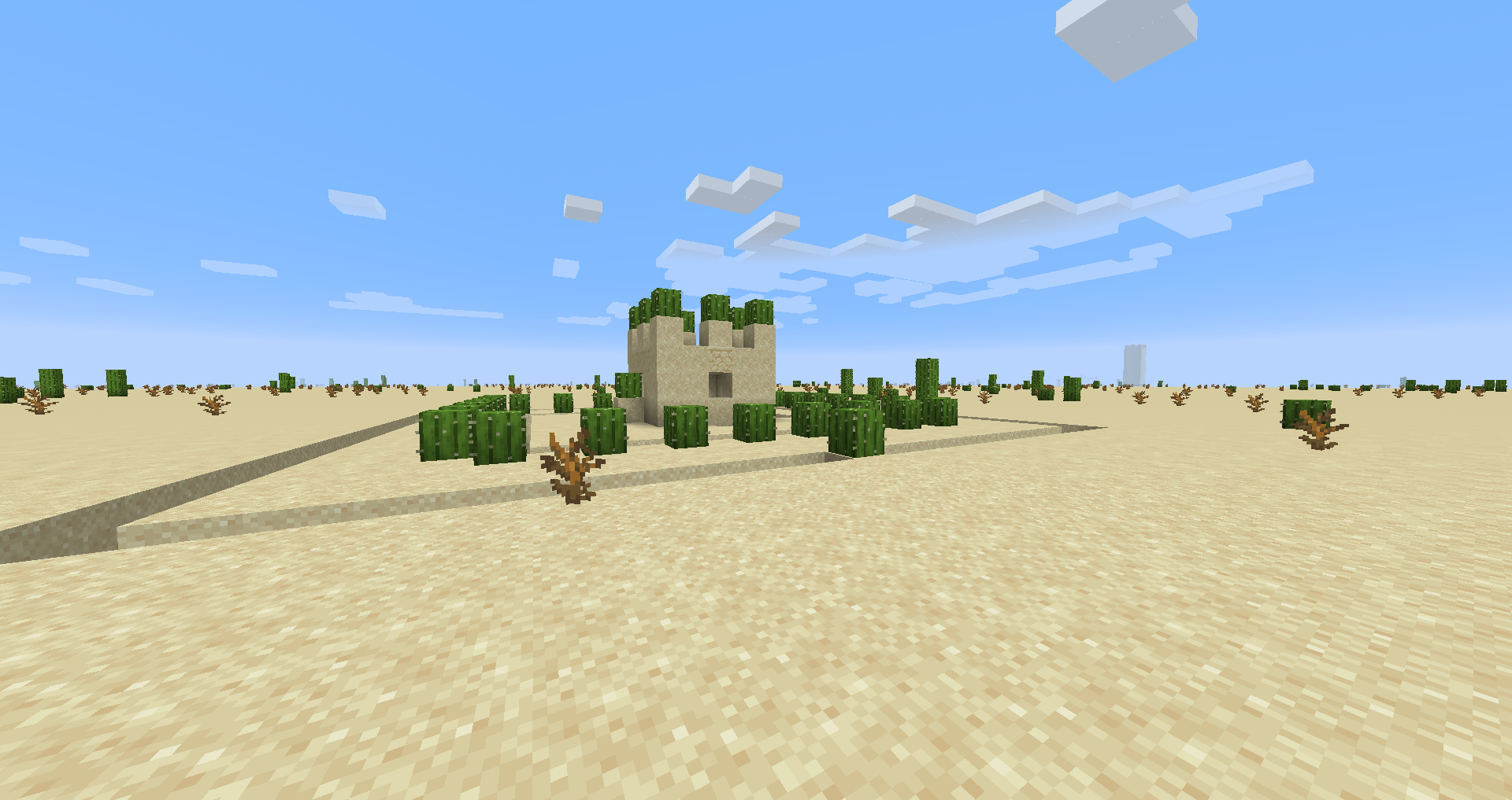 Day1 desert shelter day2 in Minecraft