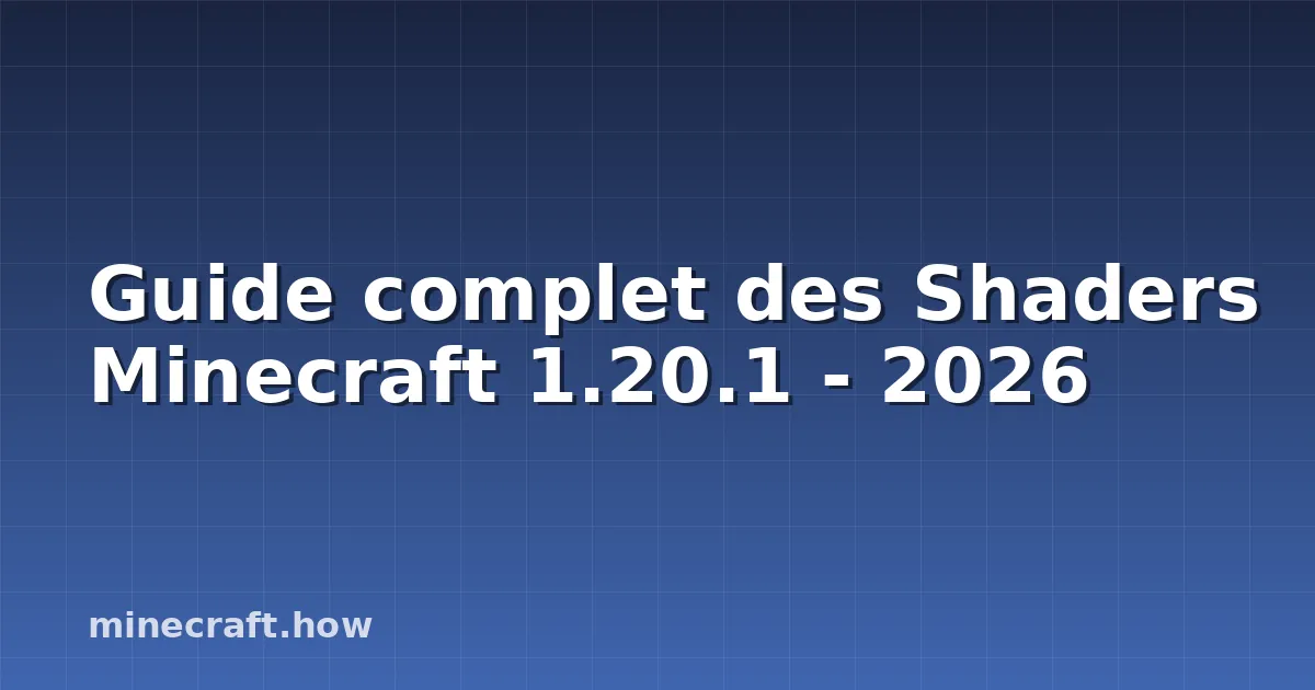 Guide complet des Shaders Minecraft 1.20.1 - 2026