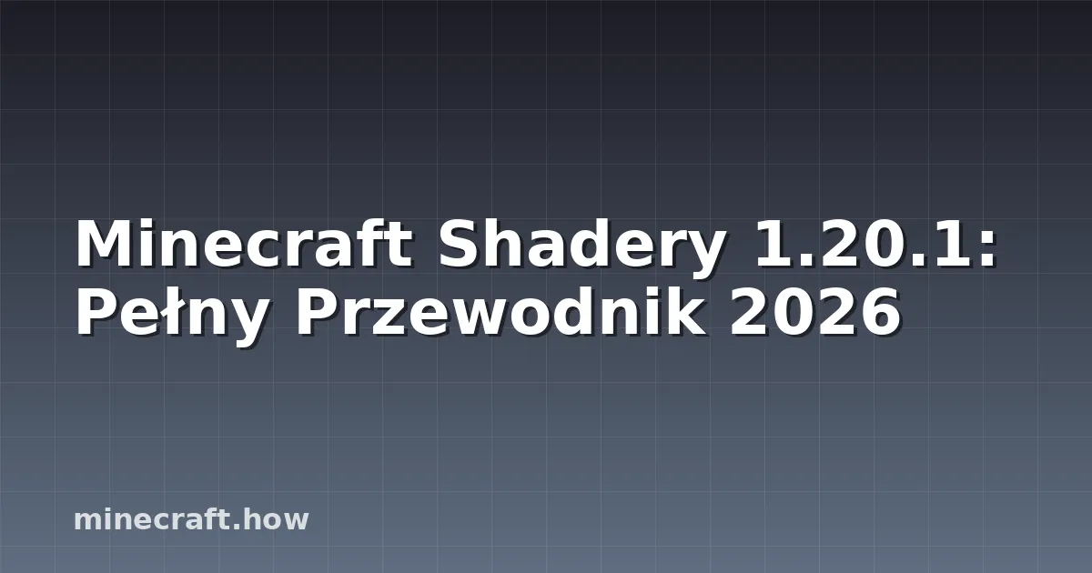 Minecraft Shadery 1.20.1: Pełny Przewodnik 2026