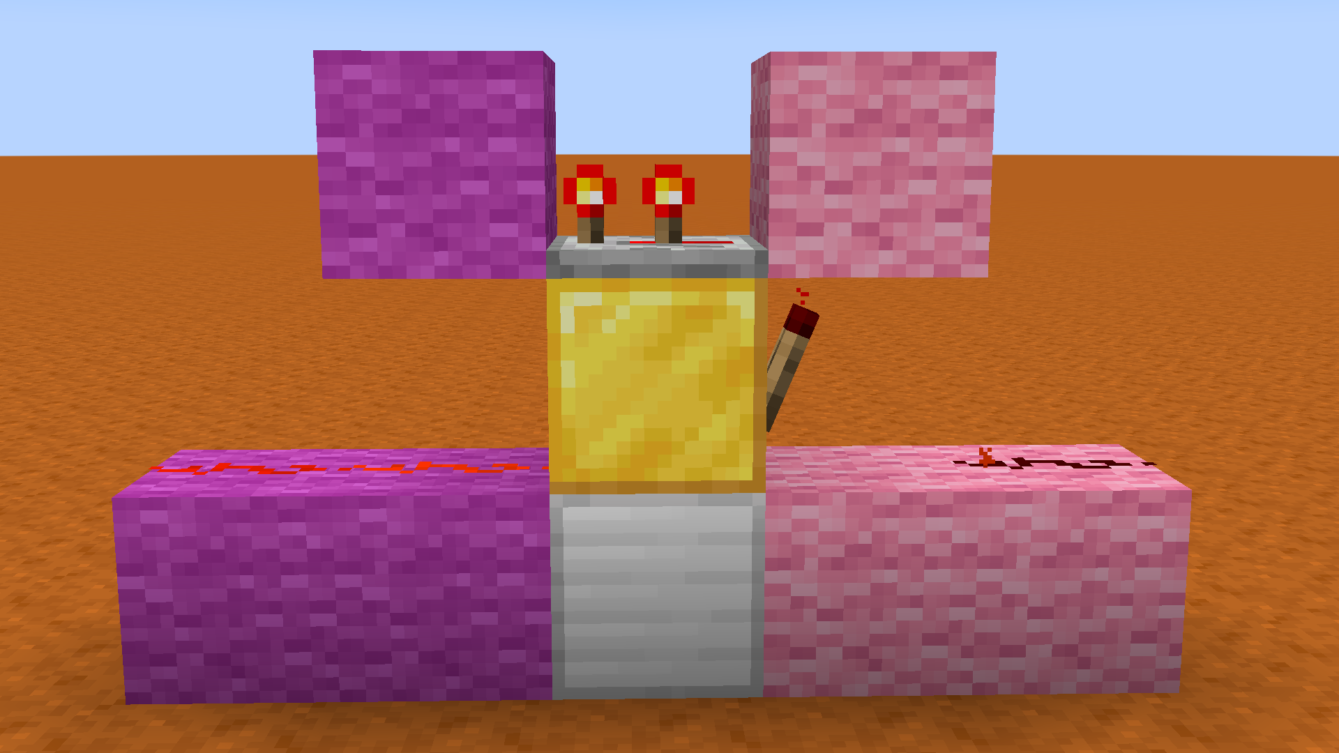 Compact Vertical Clock in Minecraft