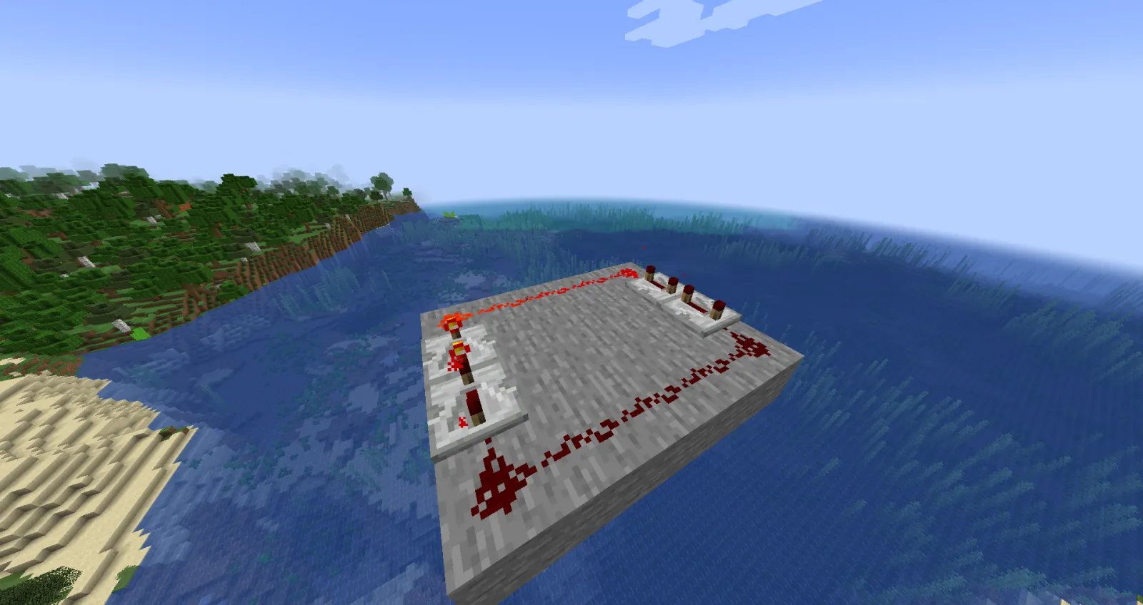 Reloj de Computadora de Piedra Roja en Minecraft