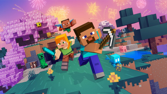 Minecraft Live stage presentation at TwitchCon showing new mobs and update reveals to a live crowd
