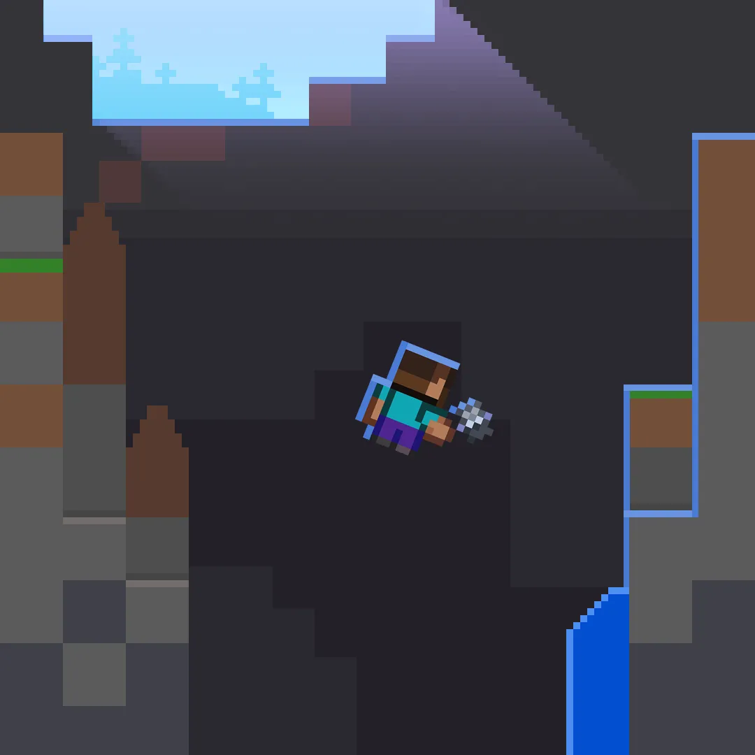 SteveFalls in Minecraft
