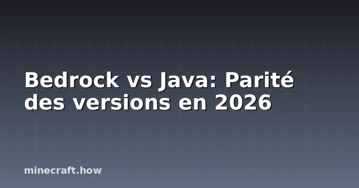 Bedrock vs Java: Parité des versions en 2026