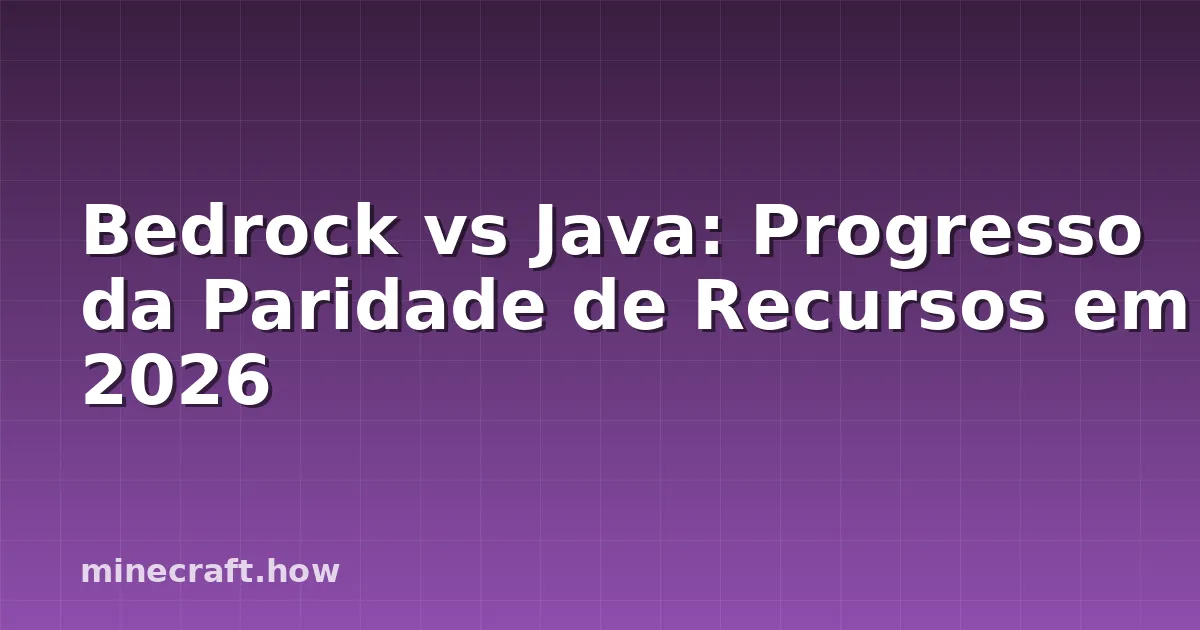 Bedrock vs Java: Progresso da Paridade de Recursos em 2026
