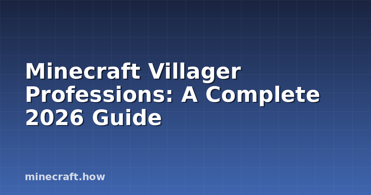 Minecraft Villager Professions: A Complete 2026 Guide