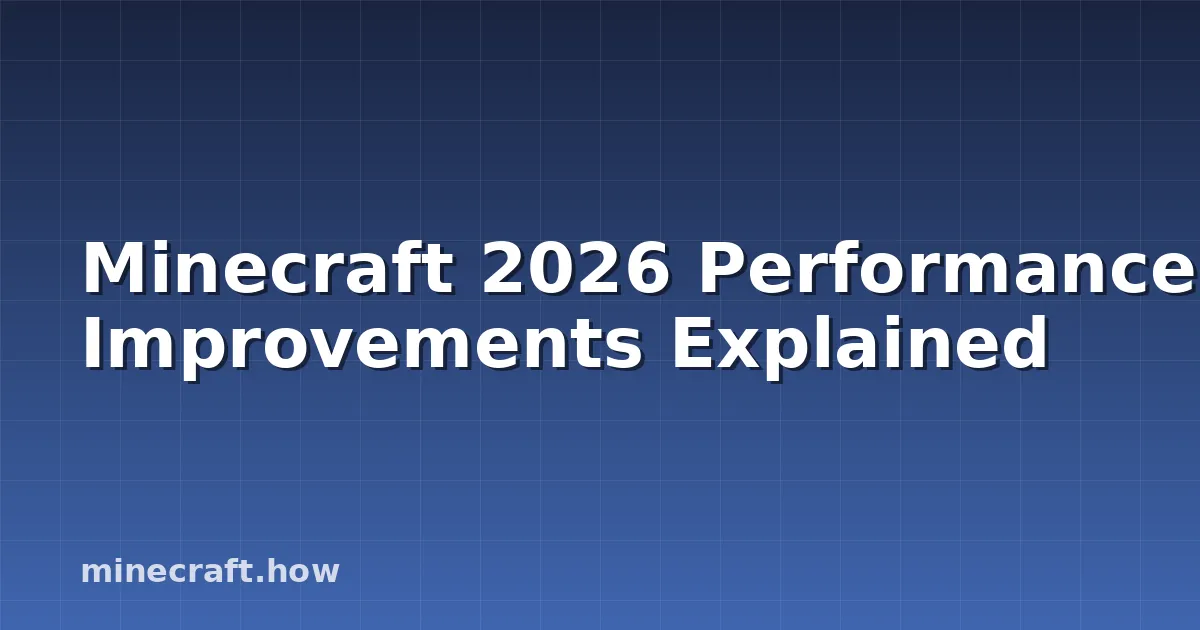 Minecraft 2026 Performans İyileştirmeleri Açıklandı
