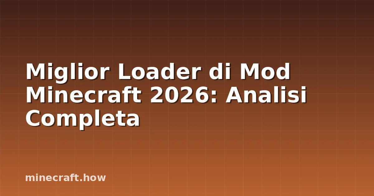 Miglior Loader di Mod Minecraft 2026: Analisi Completa