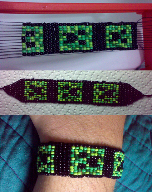 Bead Loom Bracelet - Creeper