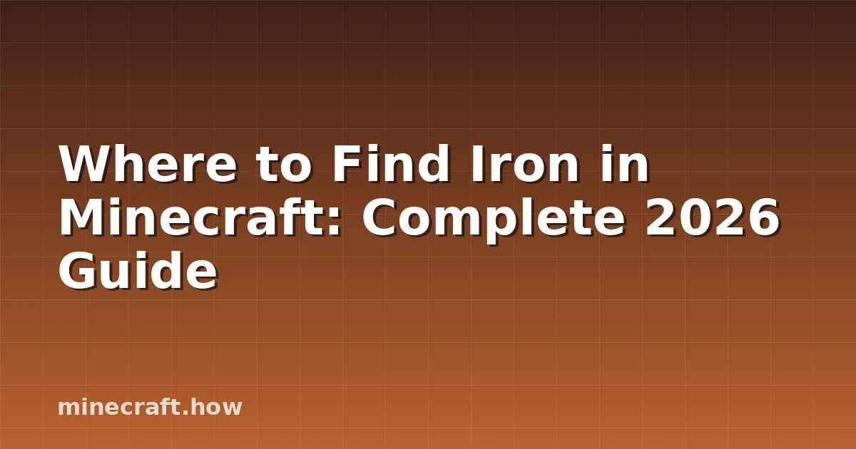 Where to Find Iron in Minecraft: Complete 2026 Guide