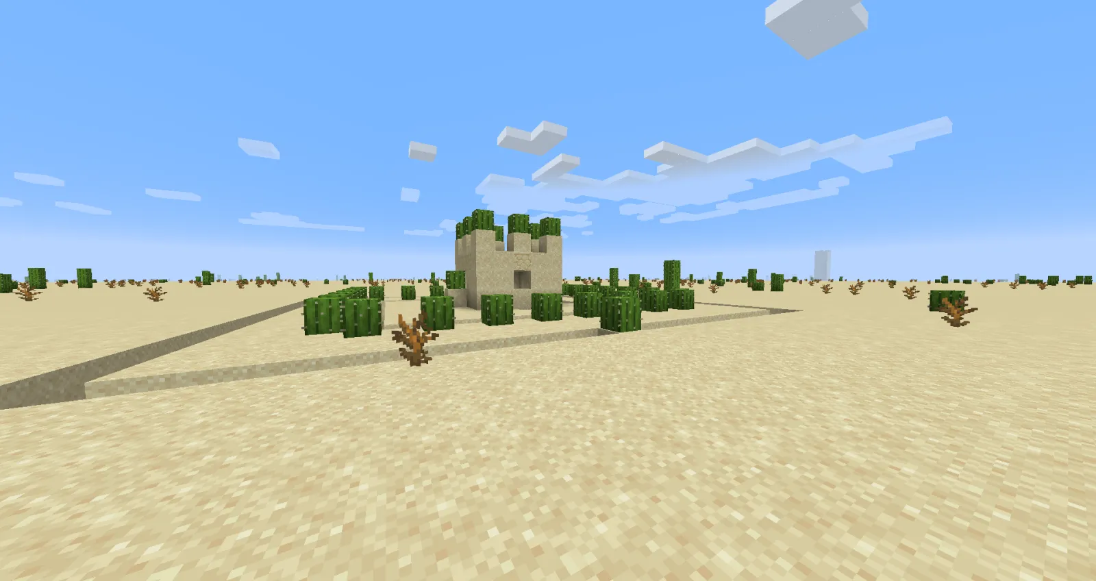 Day1 desert shelter day2 in Minecraft