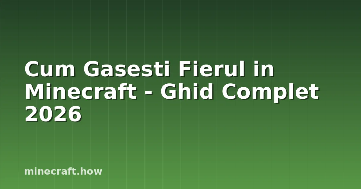 Cum Gasesti Fierul in Minecraft - Ghid Complet 2026