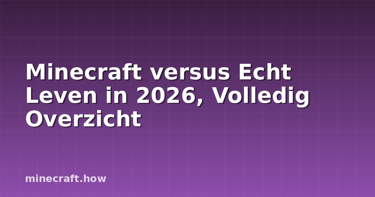 Minecraft versus Echt Leven in 2026, Volledig Overzicht